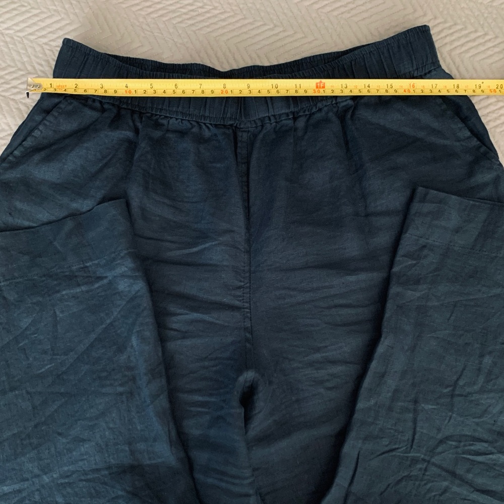 Tahari 100% Linen Wide Leg Pants